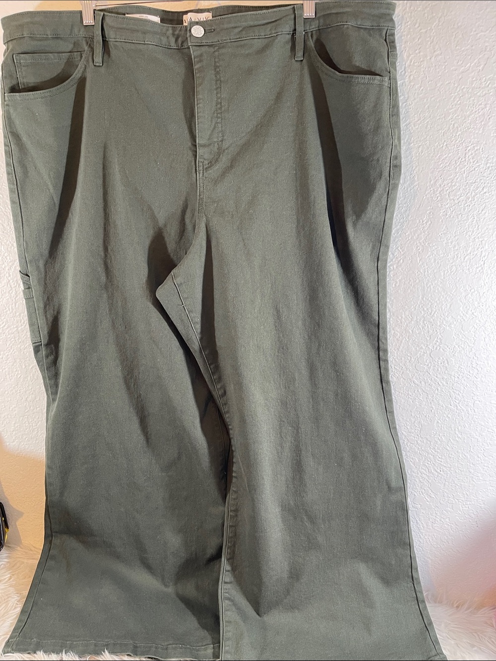 AVA & VIV High-Rise Relaxed Fit Wide Leg Stretch Jeans Plus Size 26R NEW